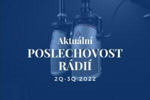 Aktuální poslechovost radií za 2. a 3. čtvrtletí 2022